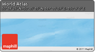 Physical Panoramic Map of the Area around 50° 31' 50" N, 149° 40' 30" E