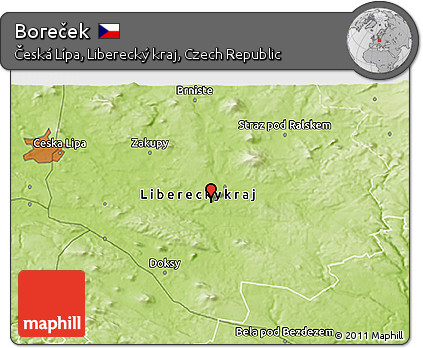 Physical 3D Map of Boreček