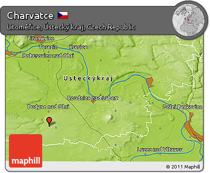 Physical 3D Map of Charvatce