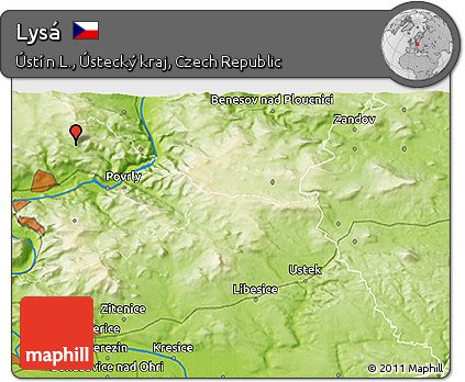 Physical 3D Map of Lysá