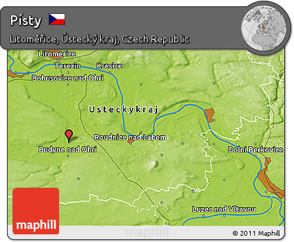 Physical 3D Map of Písty