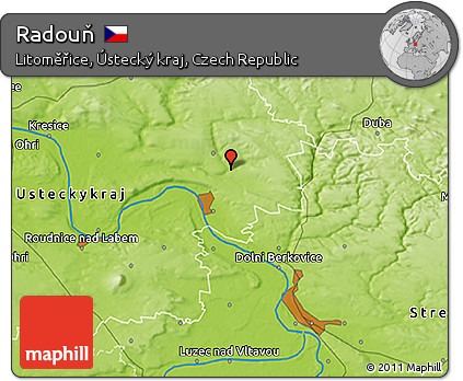 Physical 3D Map of Radouň