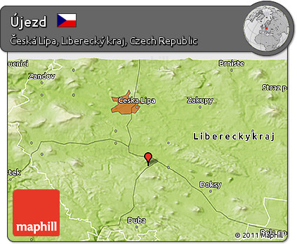 Physical 3D Map of Újezd