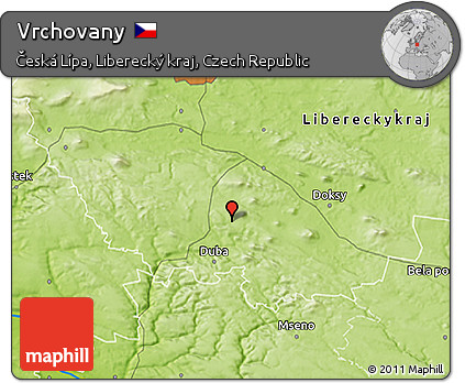 Physical 3D Map of Vrchovany