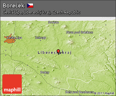 Physical 3D Map of Boreček