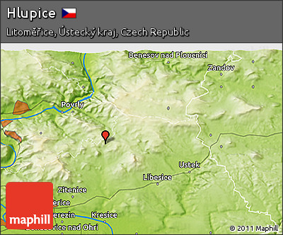 Physical 3D Map of Hlupice
