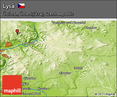 Physical 3D Map of Lysá