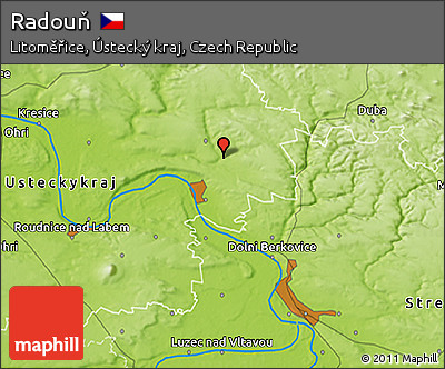 Physical 3D Map of Radouň