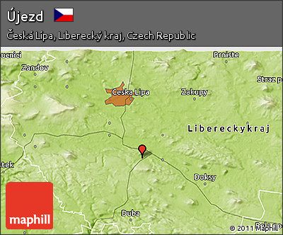 Physical 3D Map of Újezd