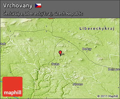 Physical 3D Map of Vrchovany