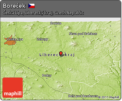 Physical 3D Map of Boreček