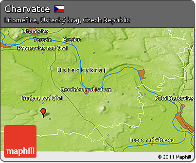 Physical 3D Map of Charvatce