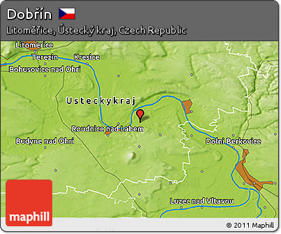 Physical 3D Map of Dobřín