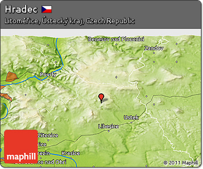 Physical 3D Map of Hradec