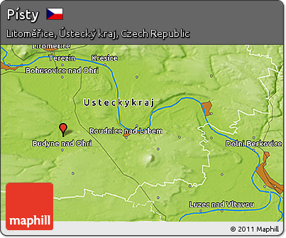 Physical 3D Map of Písty