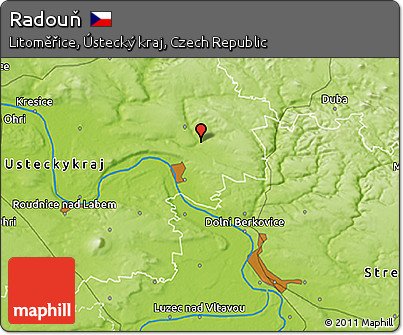 Physical 3D Map of Radouň