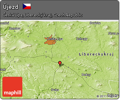 Physical 3D Map of Újezd