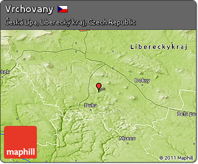 Physical 3D Map of Vrchovany