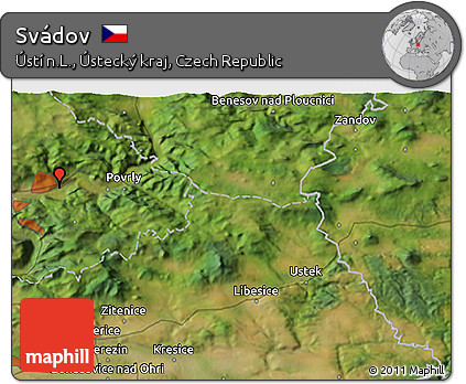 Satellite 3D Map of Svádov
