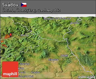 Satellite 3D Map of Svádov