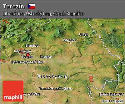 Satellite 3D Map of Terezín