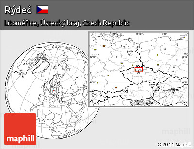 Blank Location Map of Rýdeč