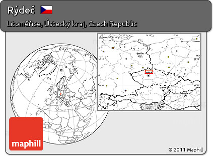 Blank Location Map of Rýdeč