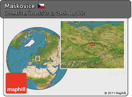 Satellite Location Map of Maškovice