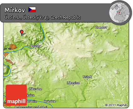 Physical Map of Mírkov