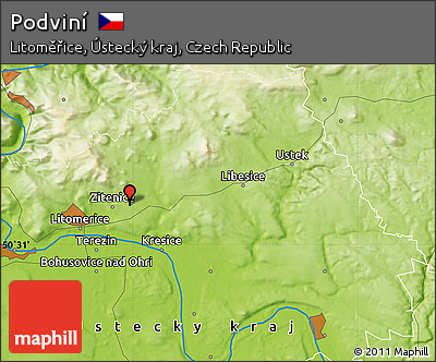 Physical Map of Podviní