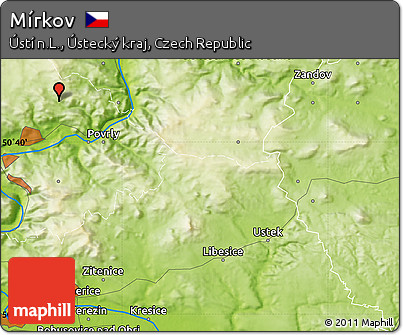 Physical Map of Mírkov