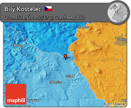 Political Map of Bílý Kostelec