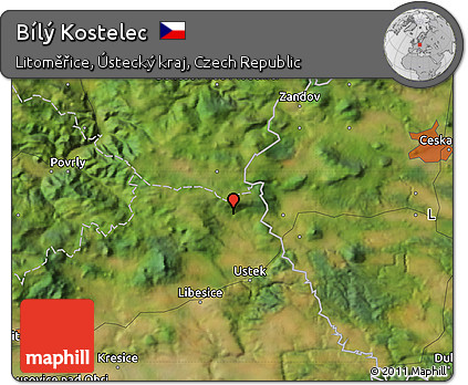 Satellite Map of Bílý Kostelec