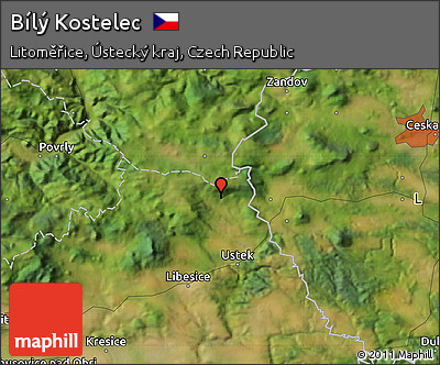 Satellite Map of Bílý Kostelec