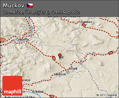Shaded Relief Map of Muckov
