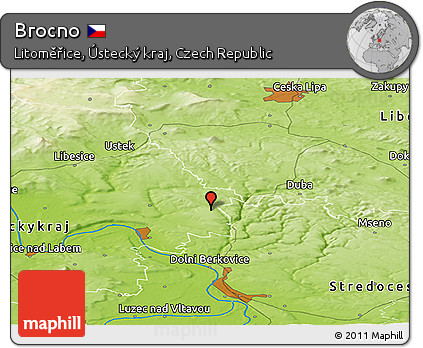 Physical Panoramic Map of Brocno