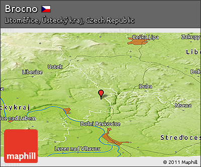 Physical Panoramic Map of Brocno
