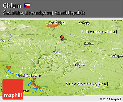 Physical Panoramic Map of Chlum