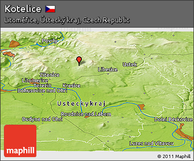 Physical Panoramic Map of Kotelice