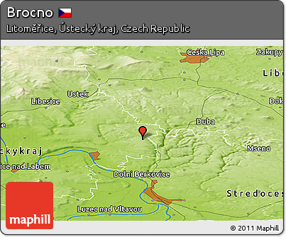 Physical Panoramic Map of Brocno