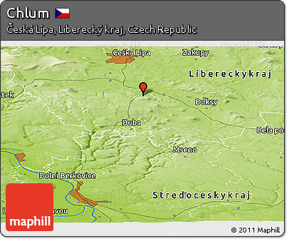 Physical Panoramic Map of Chlum
