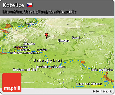 Physical Panoramic Map of Kotelice
