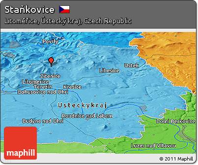 Political Panoramic Map of Staňkovice