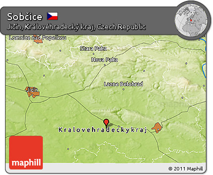 Physical 3D Map of Sobčice