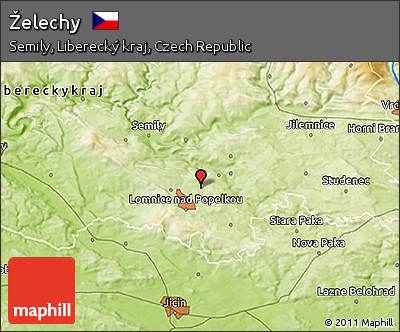 Physical 3D Map of Želechy