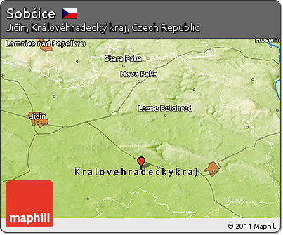 Physical 3D Map of Sobčice