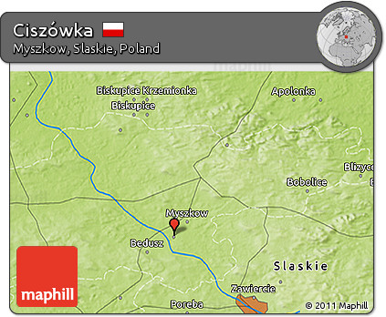 Physical 3D Map of Ciszówka