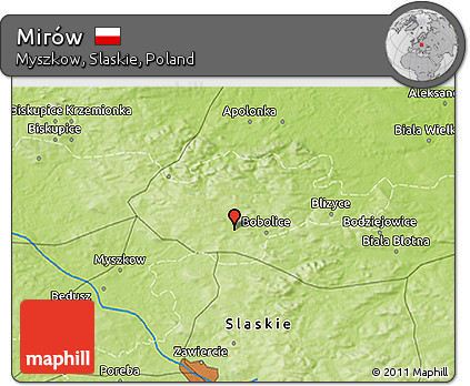 Physical 3D Map of Mirów