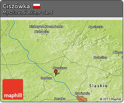 Physical 3D Map of Ciszówka