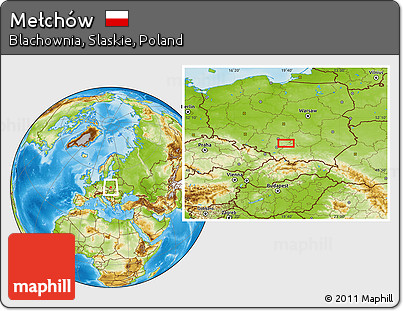 Physical Location Map of Mełchów